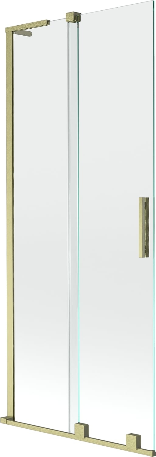 Mexen Velar L sprchový zástěna 2-křídlá, 85x150 cm, zlatý, průhledný