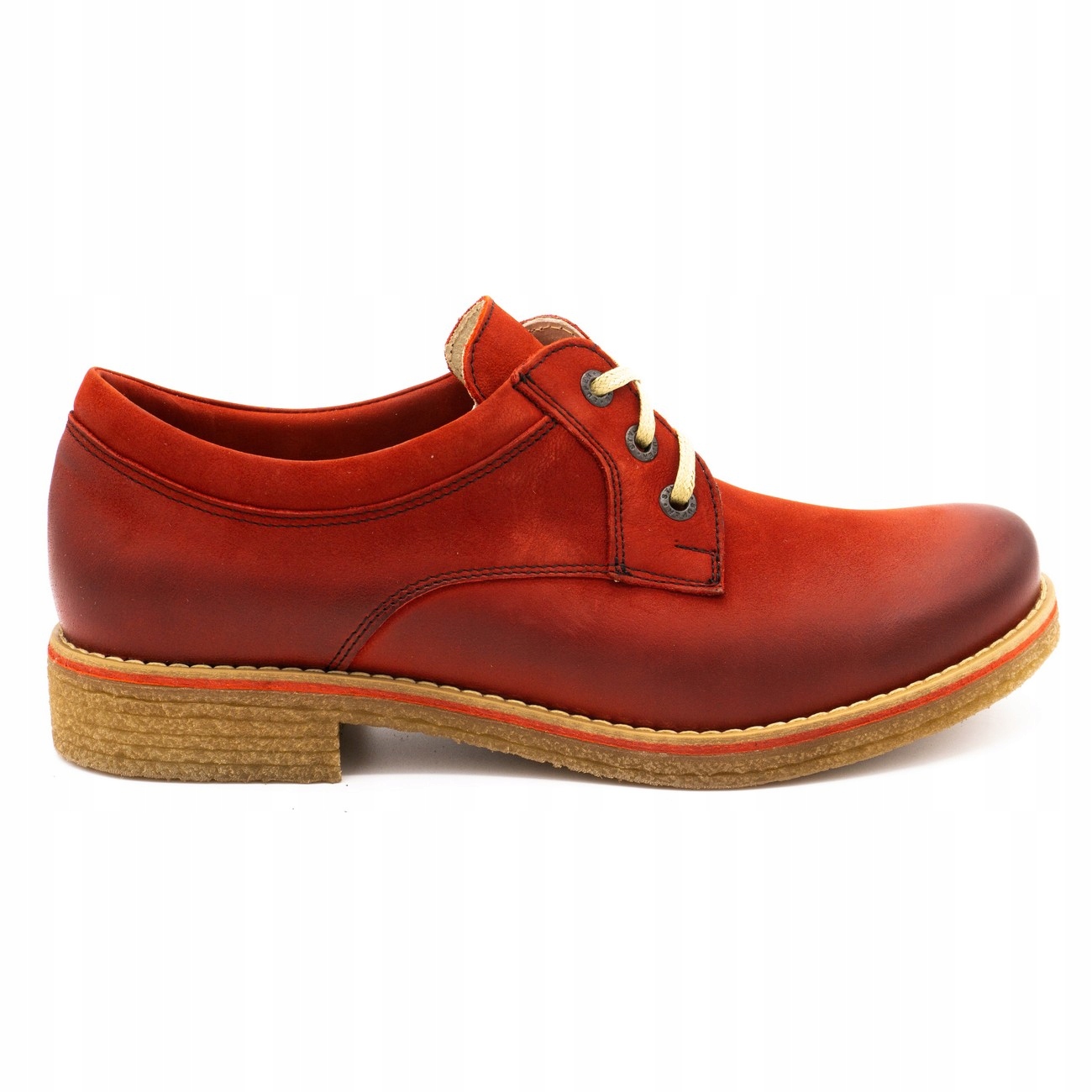 

Buty Damskie Skórzane Trzewiki 656B Czerwone 38