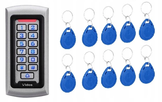 Zamek kodowy czytnik RFID 2w1 Vidos ZS42 10 pestek
