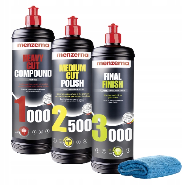 

Zestaw Past Polerskich Menzerna 1000 2500 3000