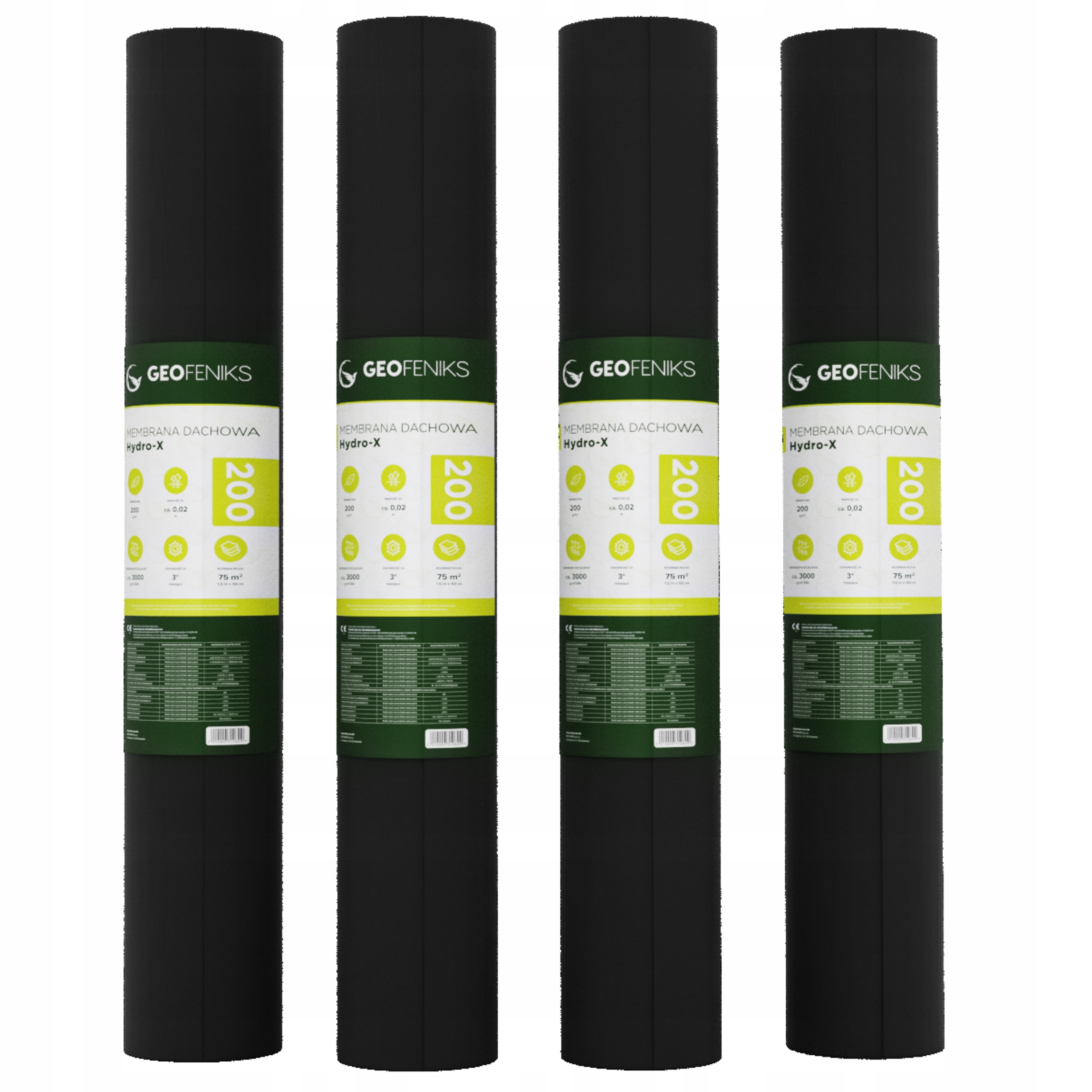 Membrana Dachowa Geofeniks Hydro-X 200 Black Paroizolacja |od Producenta|