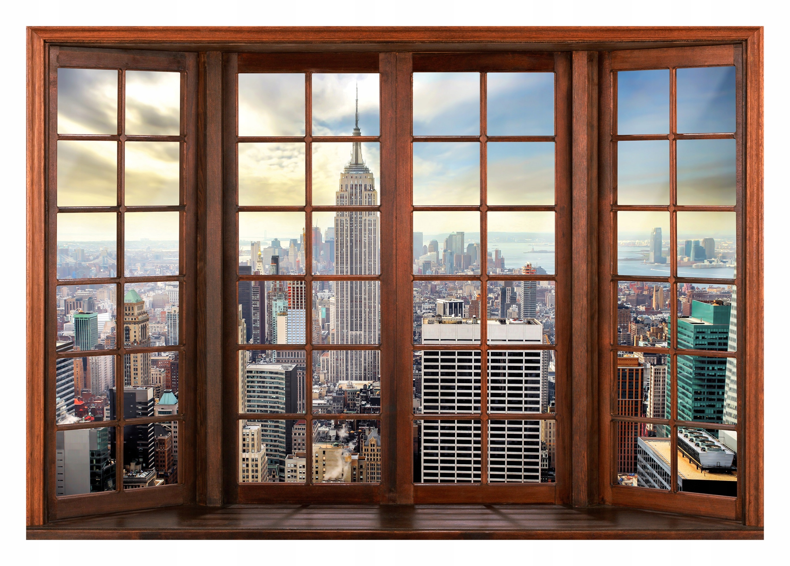 Fototapeta Pohled Z Okna 3D New York Okno 254x184