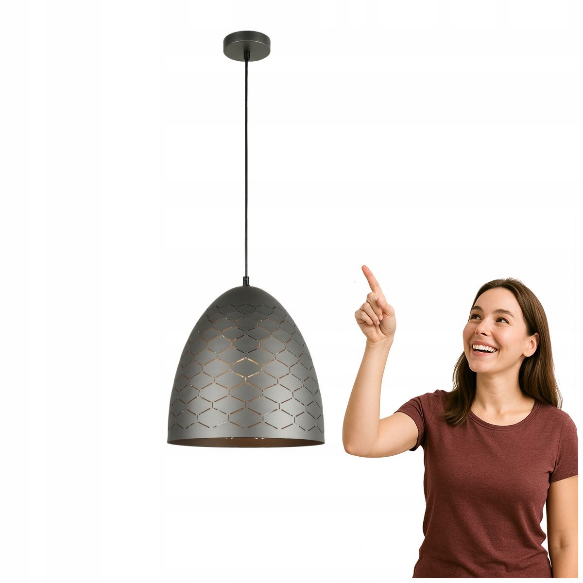 Závěsná lampa Leilani PND-43445-1L-GR Italux