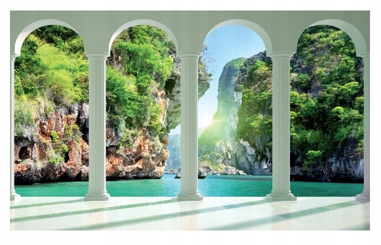 

Fototapeta Wodospad widok z tarasu Fliz 3D 416x254