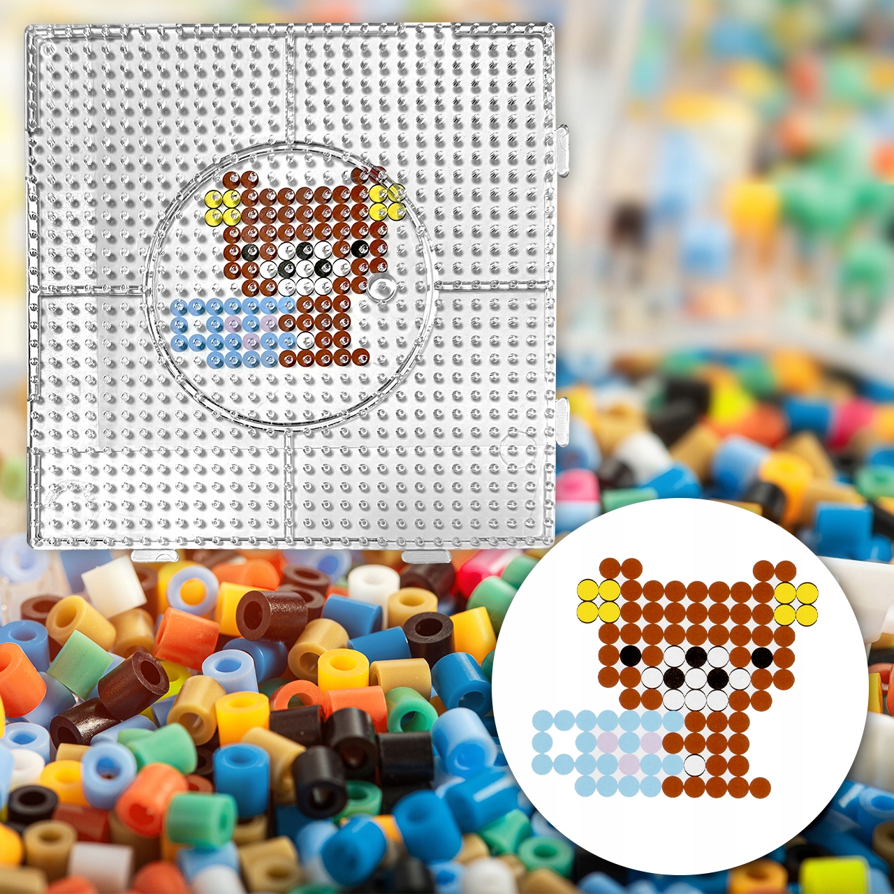 KORALIKI DO PRASOWANIA BEADS 1000 SZT ZWIERZĘTA DIY SZABLONY PRASOWANKI Stan opakowania oryginalne