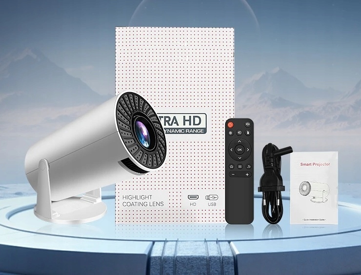 PROJEKTOR RZUTNIK ANDROID TV WIFI FULL HD PRZENOŚNY SMART GŁOŚNIK OBROTOWY Marka Magcubic