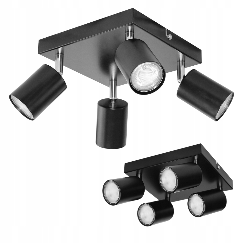 Svítidlo ścien.suf. Doa Sp 4,GU10 max.4x50W,černá,kw