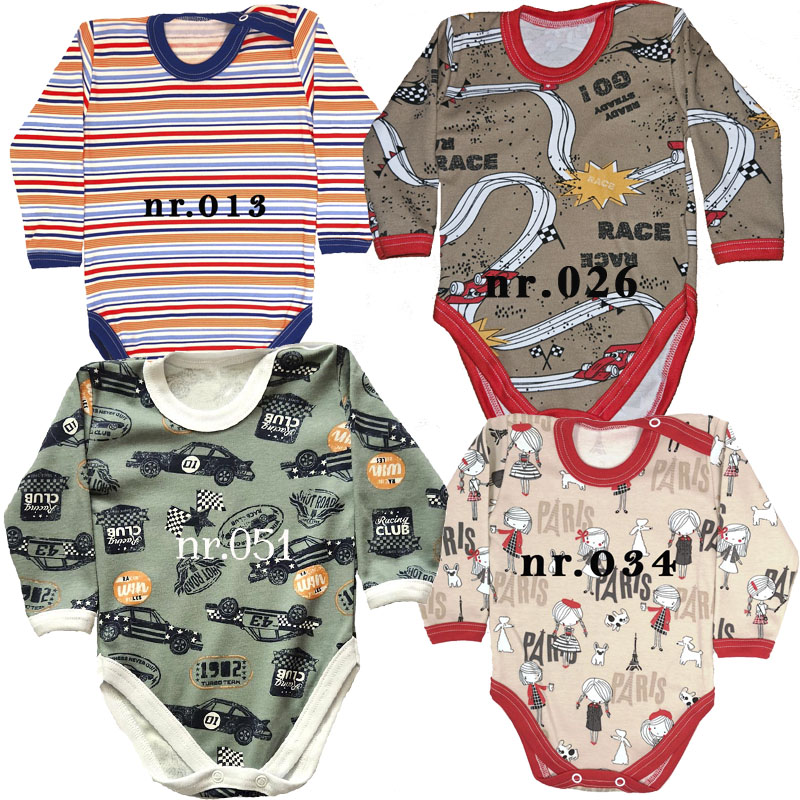 Body DŁUGI RĘKAW 100% bawełna POLSKIE 92 cm Płeć chłopcy dziewczynki