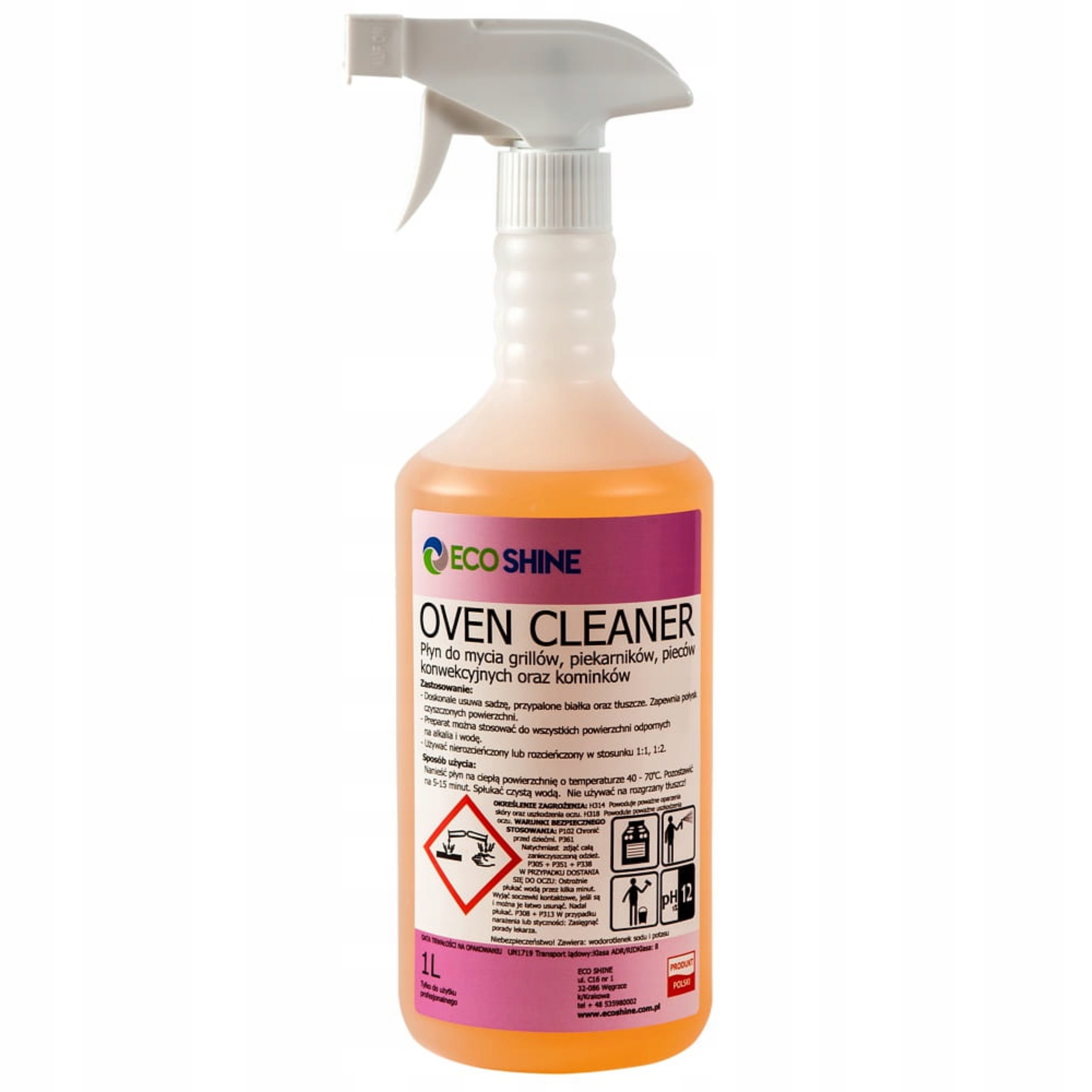 ECO SHINE Płyn do mycia piekarników grilla 1l