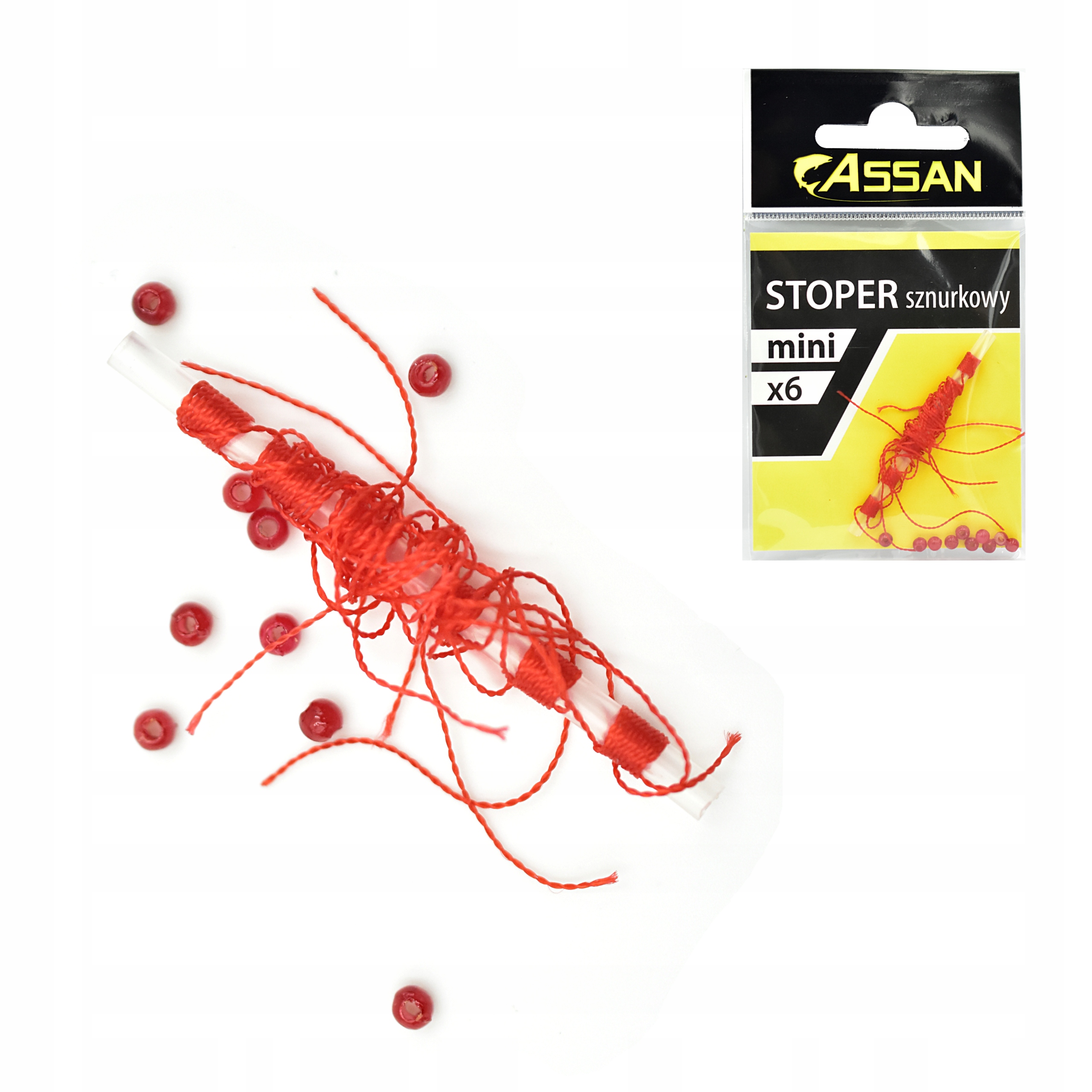 

Stoper stopery sznurkowe koralikowe z nitką Mini