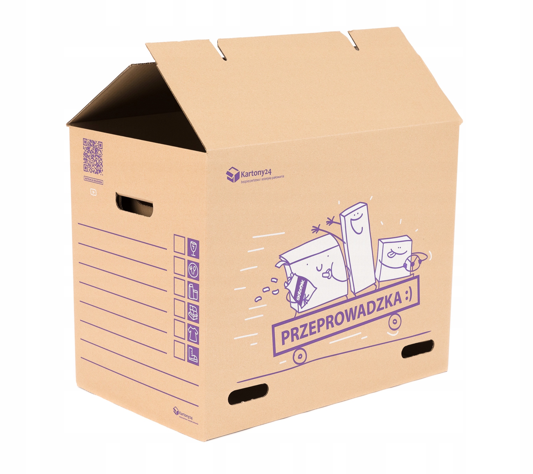 Duży karton do przeprowadzki pudełko 120L - 4szt. Rodzaj klapowy