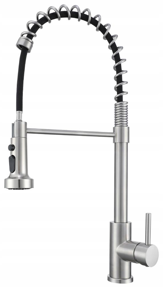 Bateria Kuchenna Do Zlewu Spiral Long Stal Obrotowa Elastyczna Wylewka 3F