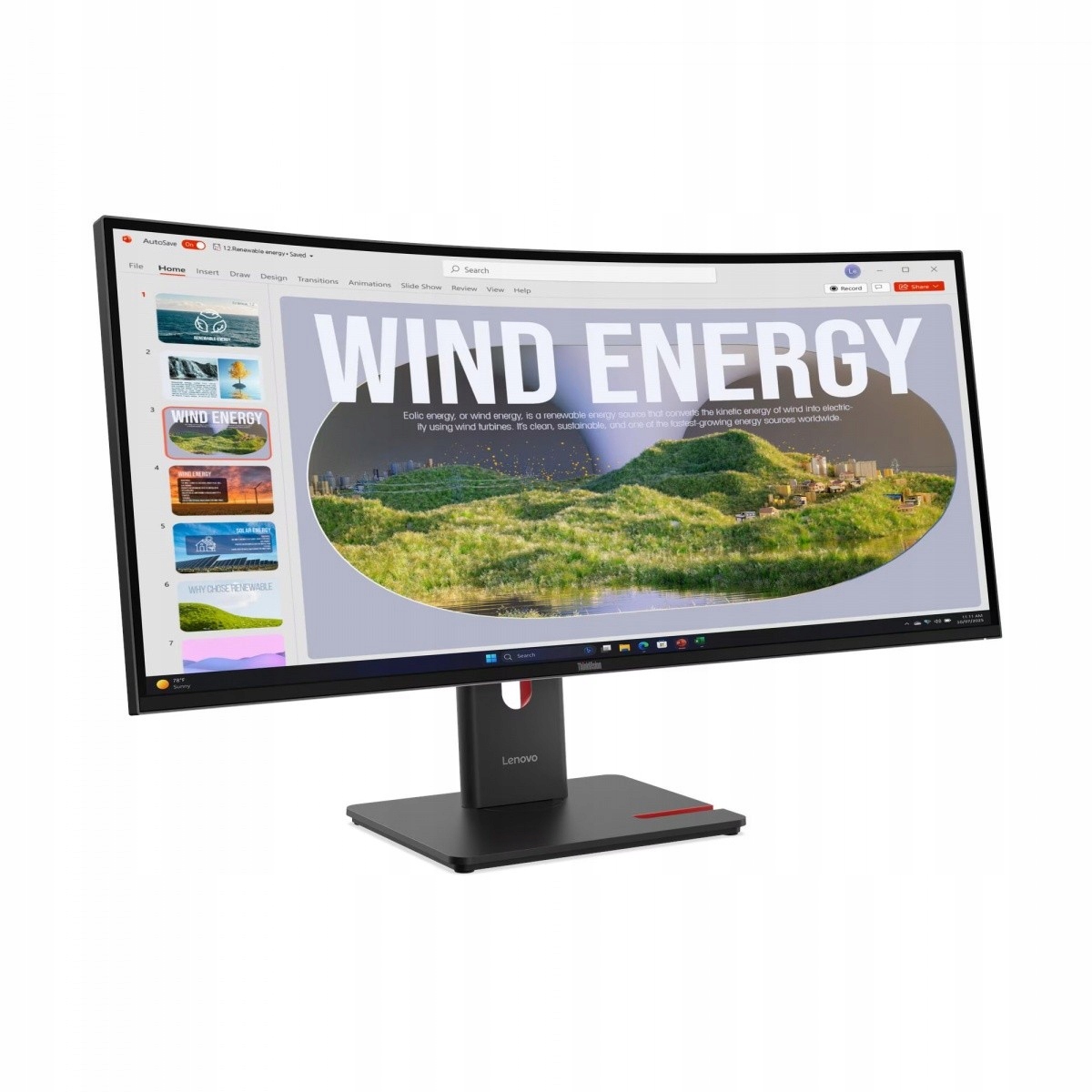 Led monitor Lenovo T34WD-40 34" 3440 x 1440 px Va