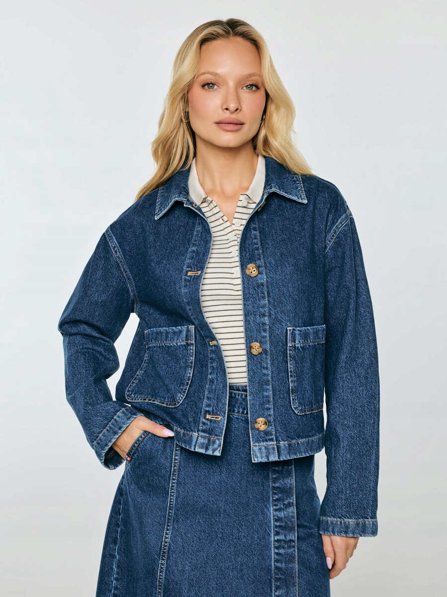 Big Star Dámská džínová bunda modrá Aubrey 547 S