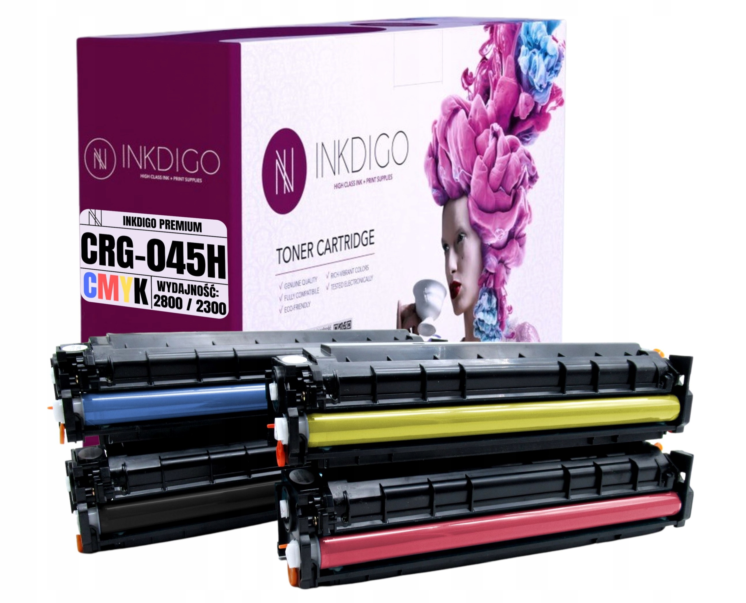 4x CRG045 H - TONERY ZAMIENNE ZWIĘKSZONA WYDAJNOŚĆ MF635Cx MF631Cn MF633Cd