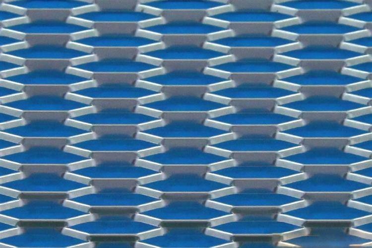 Siatka ALU Honey comb Silver 120x20cm