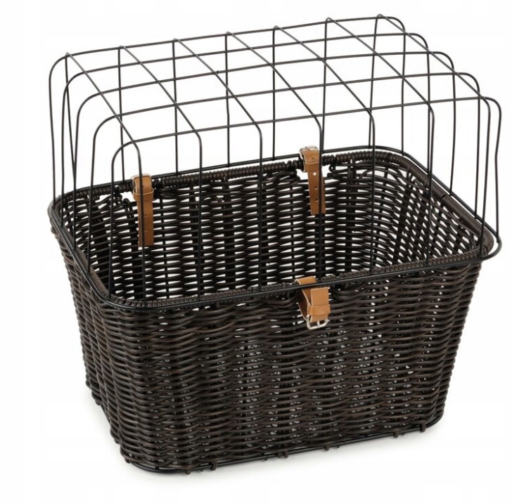 kosz rowerowy na bagażnik Le Grand polyrattan poppy