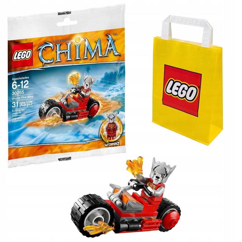 Lego 30265 Legends of Chima Ohnivý motocykl Worriza taška Lego!