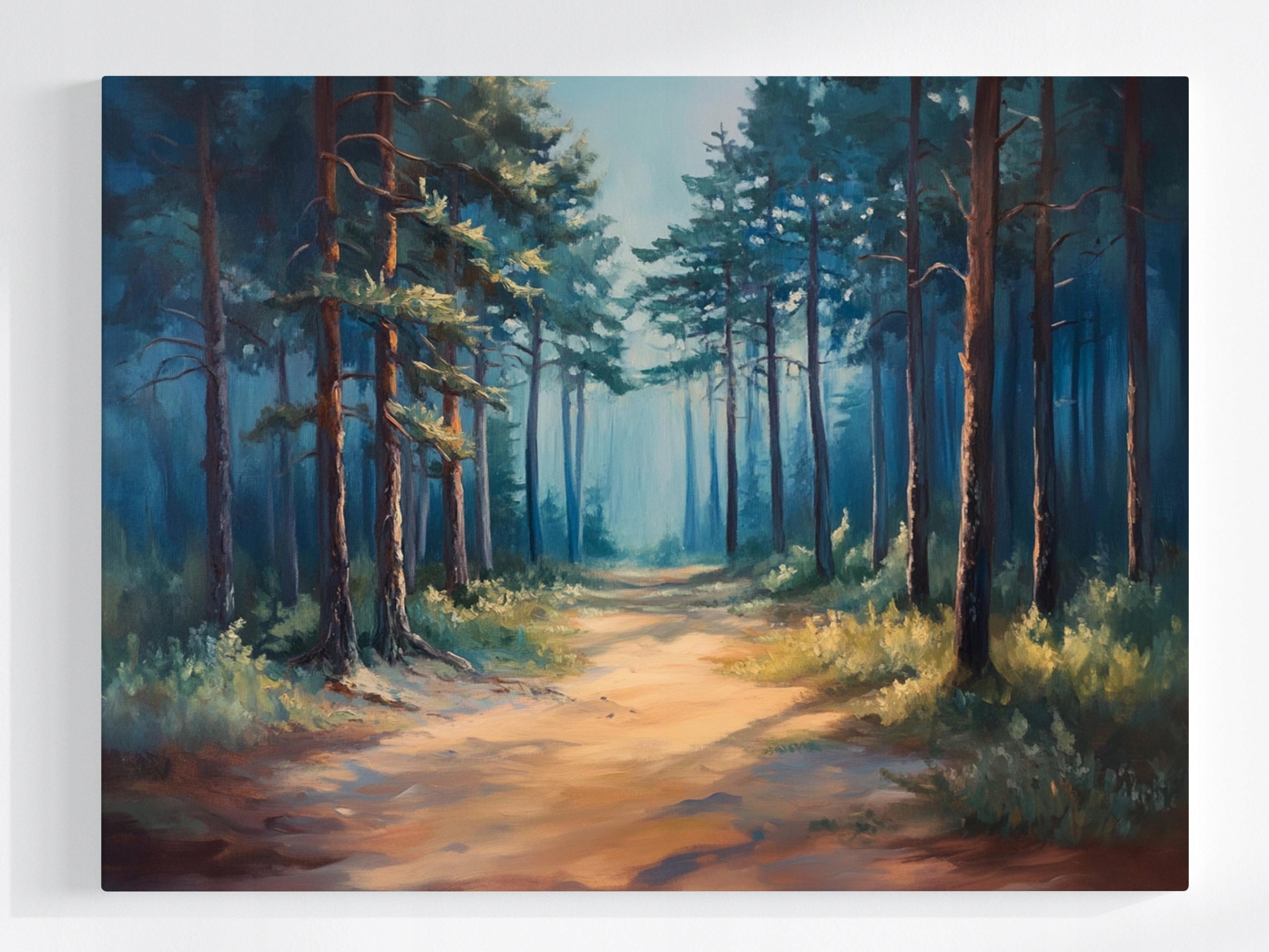 Obraz Na Plátně Canvas Krajina Příroda Les Stromy Borovice Cesta Stezka 80x60