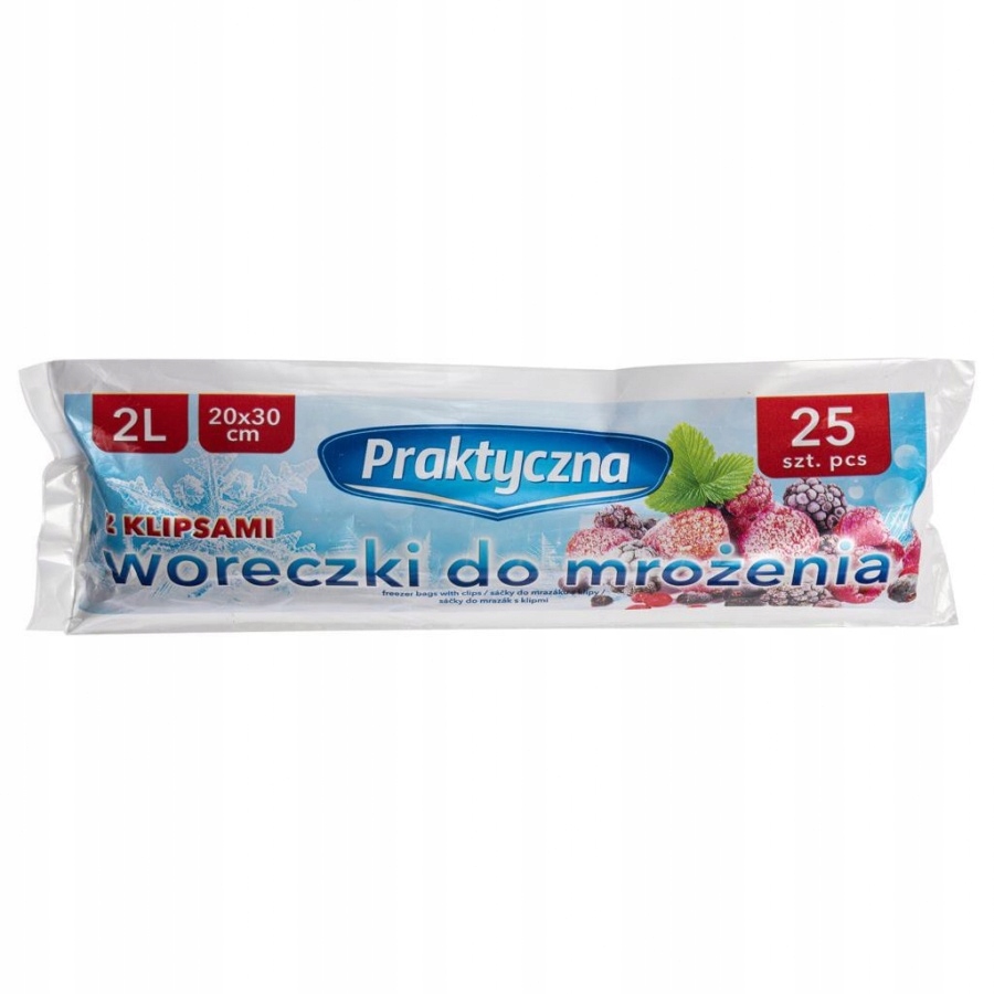 WORECZKI DO ZAMRAŻANIA do mrożenia 2L 25szt PRAKTYCZNA