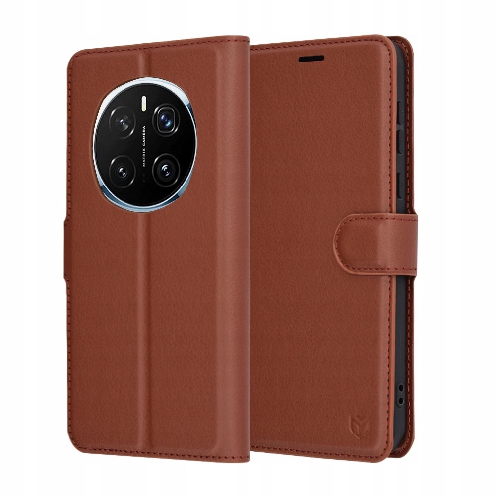 Techsuit Leather Folio etui do Honor Magic7 Pro – brązowe