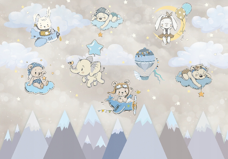 Fototapeta Nočný let Zvieratká pre deti 400 x 280 cm, štruktúra 350 g