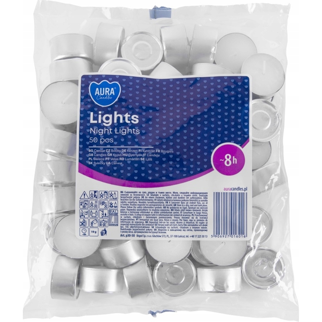 PODGRZEWACZE TEALIGHT ŚWIECZKI BEZZAPACHOWE 50 SZT