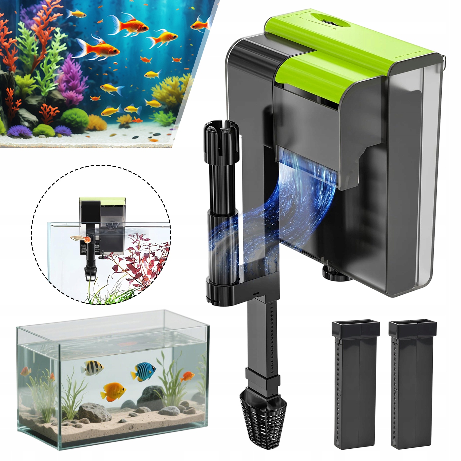 Levně Externí Akvarijní Filtr, Tichý 450 L/h, S Uvc, Regulovatelný Průtok