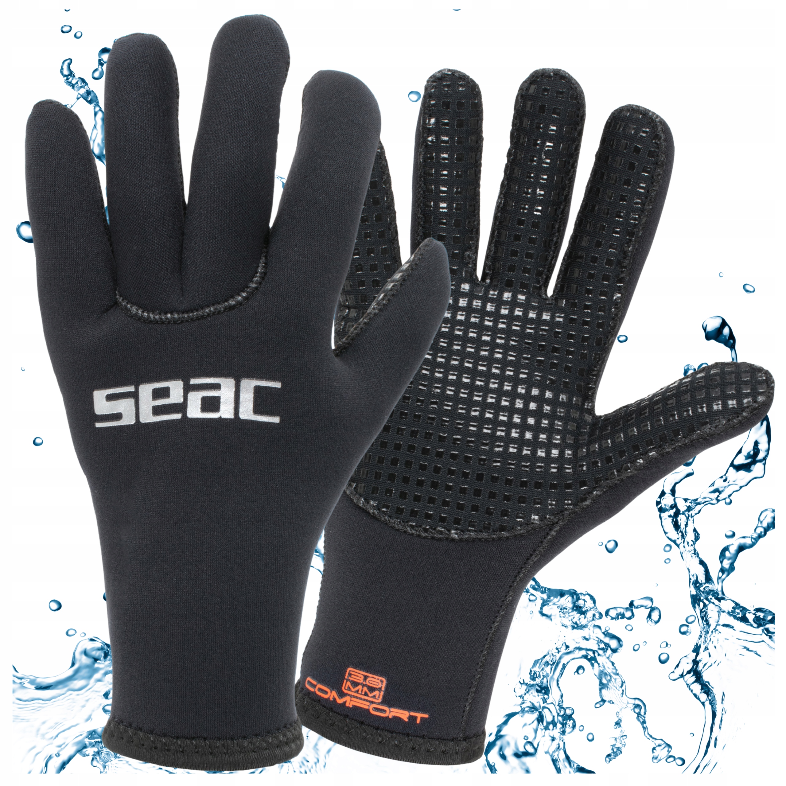 Rękawice neoprenowe do nurkowania 3 mm SEAC COMFORT XL Rozmiar XL