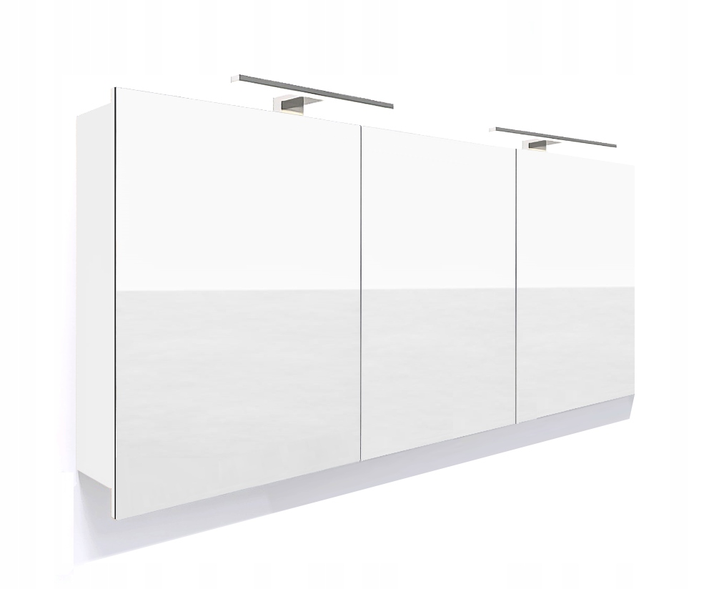 Koupelnová Skříňka Se Zrcadlem A Led Osvětlením Zrcadlová Skříňka 150 Bílá