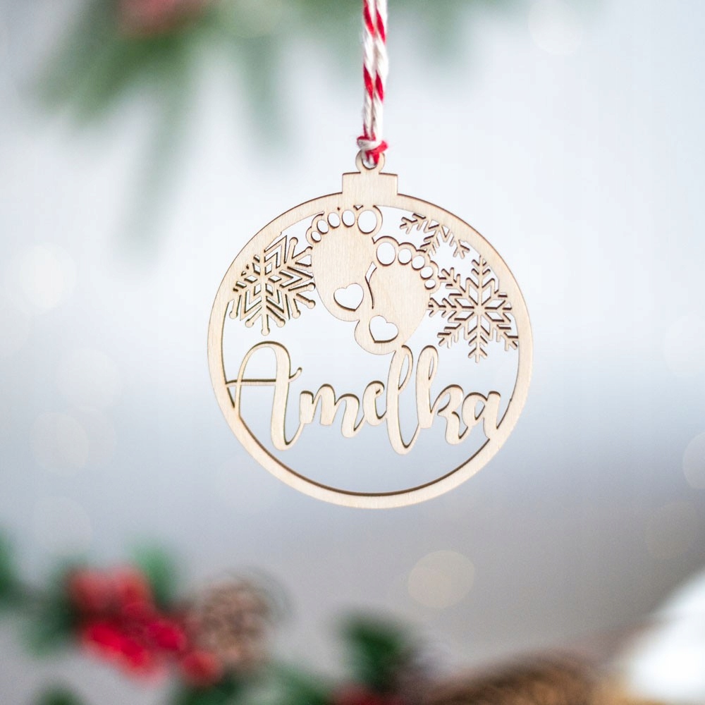 BOMBKA Z IMIENIEM DREWNIANA ŚWIĘTA MIKOŁAJ STOPKI Motyw inny