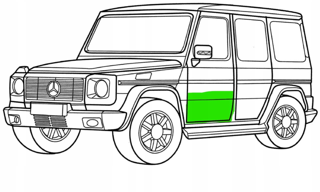DRZWI PRZÓD LEWE MERCEDES G GELENDA WOLF PUCH 5D Producent części AB