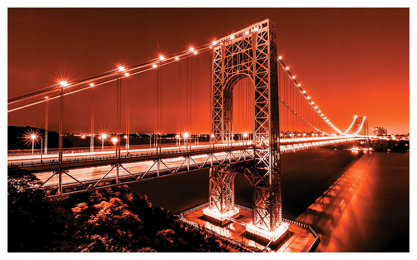 Fototapeta Washingtonský most nočné mesto industriálny štýl 350x250 lepidlo