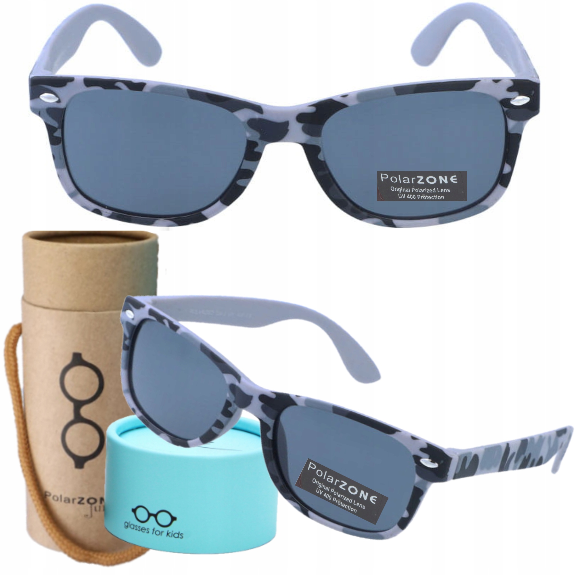 OKULARY PRZECIWSŁONECZNE DLA DZIECI Z POLARYZACJĄ FILTR UV400 Z ETUI