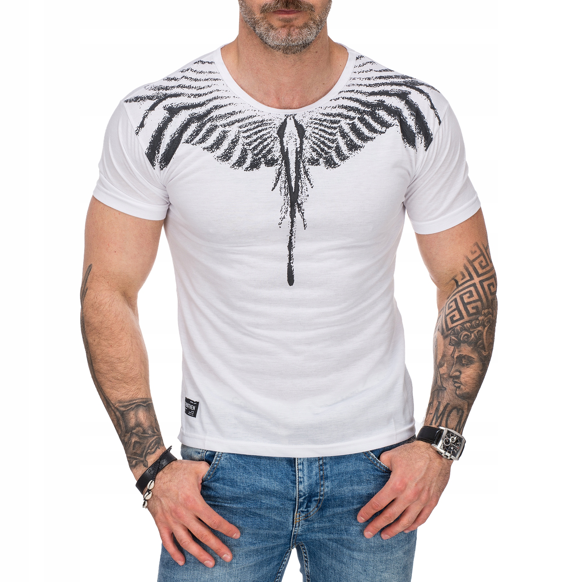 

P785 roz. XL Koszulka Męska Z Nadrukiem