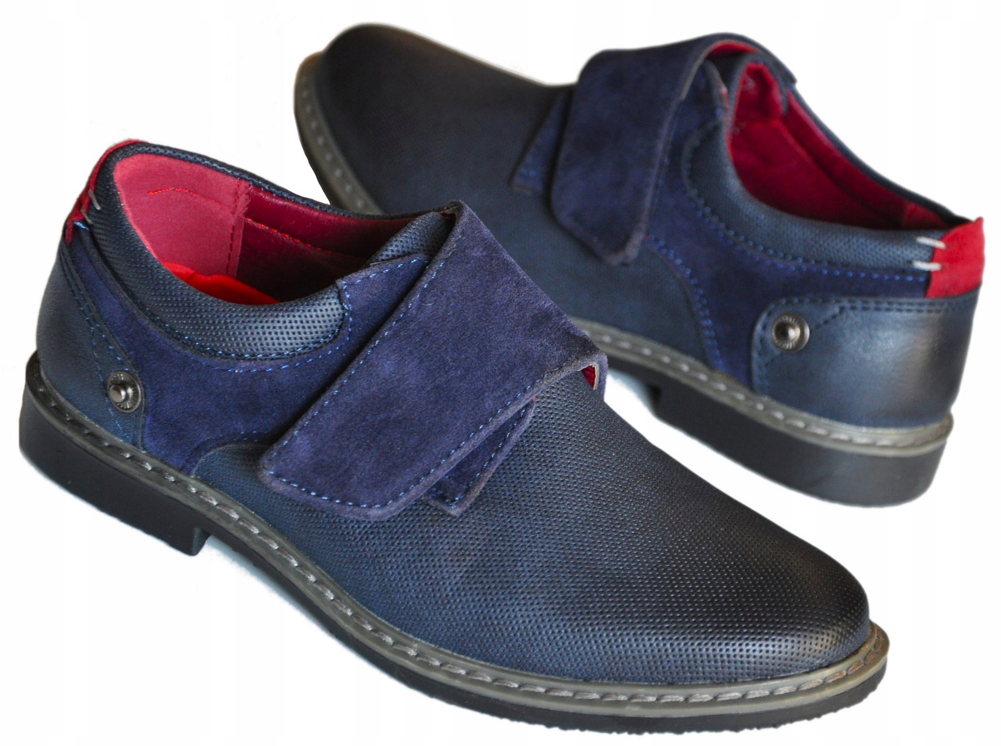 SALVI Mokasyny zgrabne wizytowe granat r 29