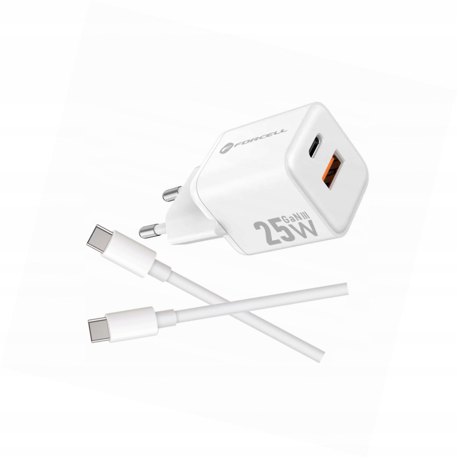 Szybka ładowarka Gan 25W 2 porty z długim kablem Usb-c do Xiaomi 12
