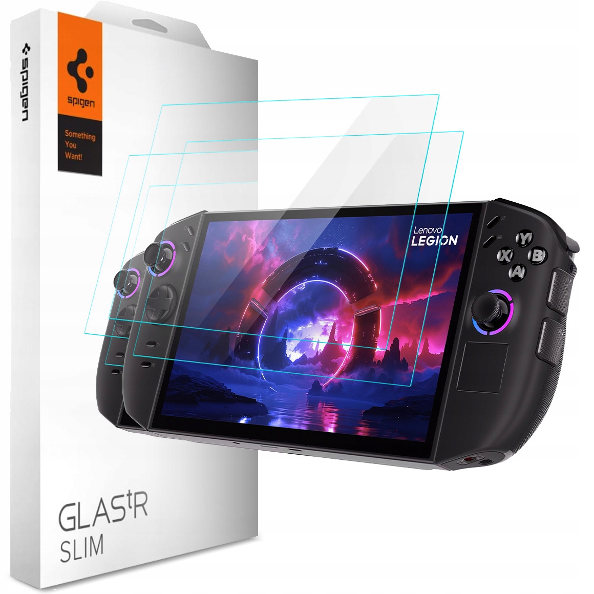 Tvrzené sklo pro Lenovo Legion Go 2, Spigen Slim 2-Pack, ochrana displeje