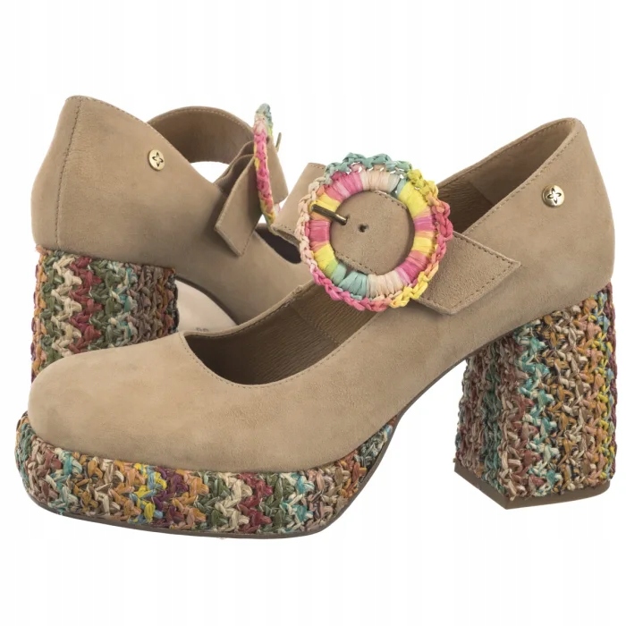 Dámské kožené lodičky Maciejka Béžové 06839-04/00-1