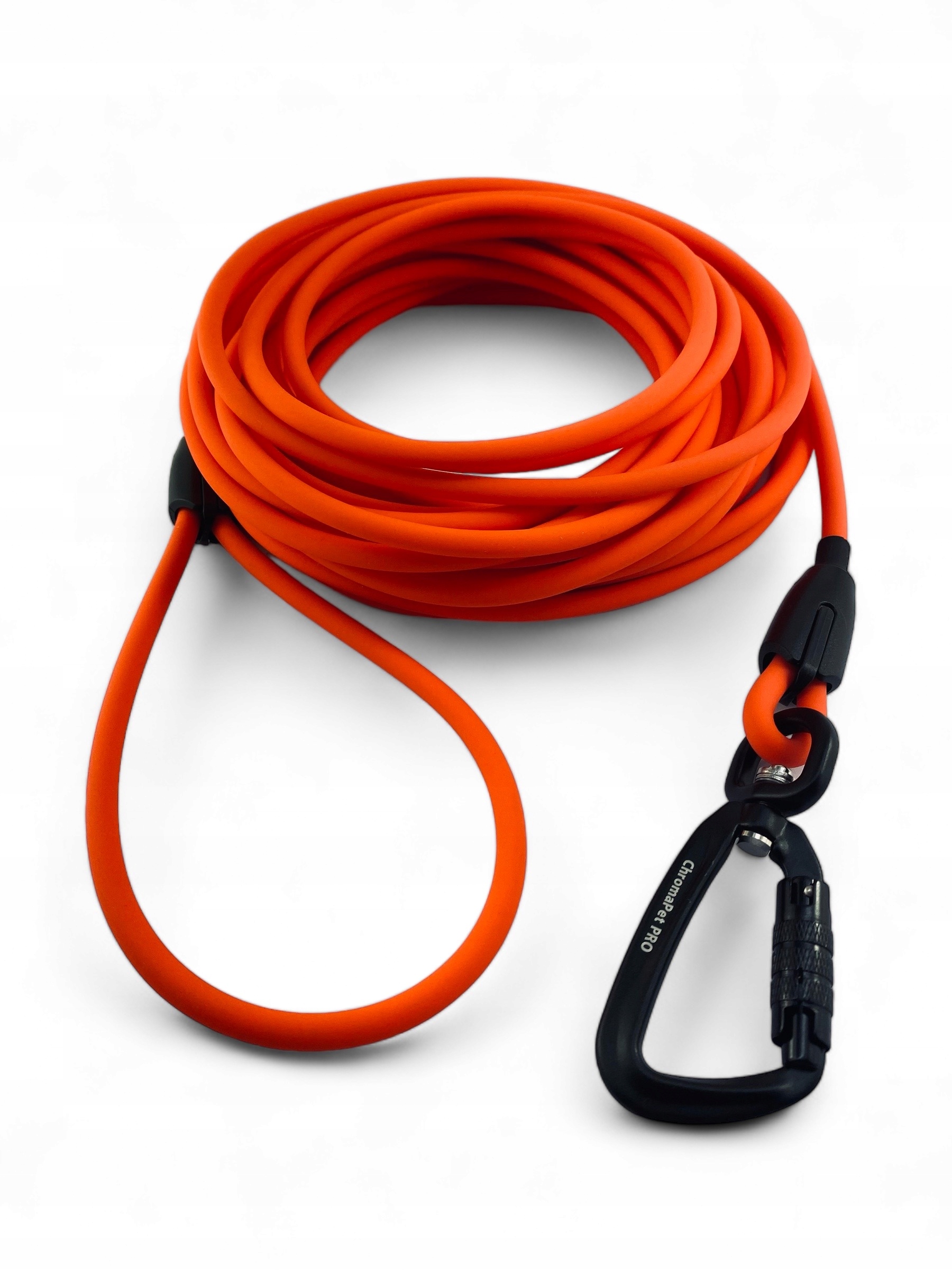 Levně Ultralehká treningové vodítko pro psy biothane 10M Neo Orange 6mm|ChromaPet