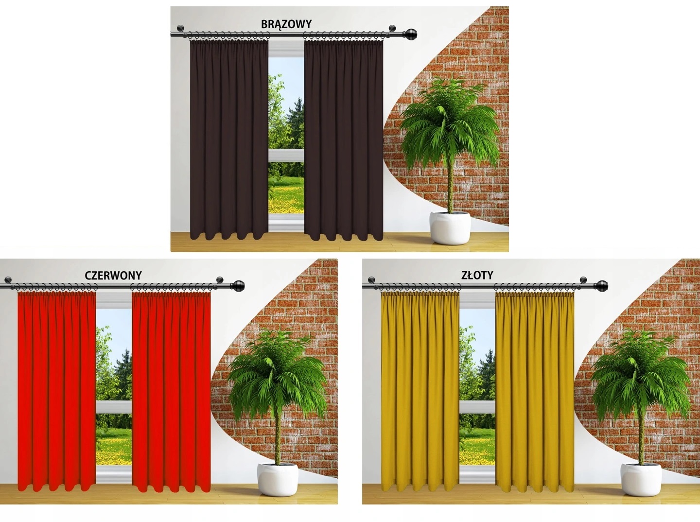 GOTOWE ZASŁONY NA ŻABKI 140x250 ZASŁONA NA TAŚMIE Materiał poliester