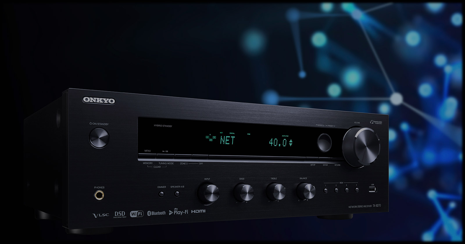 ONKYO TX-8250 STREAMER WiFi BT DAC AirPlay Chromecats DAB+ USB-A 2x135W Liczba cyfrowych wyjść optycznych S/PDIF 0