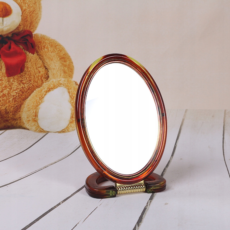 LUSTERKO DWUSTRONNE POWIĘKSZAJĄCE STOJĄCE OWALNE ŚREDNIE 13 CM Marka inna marka