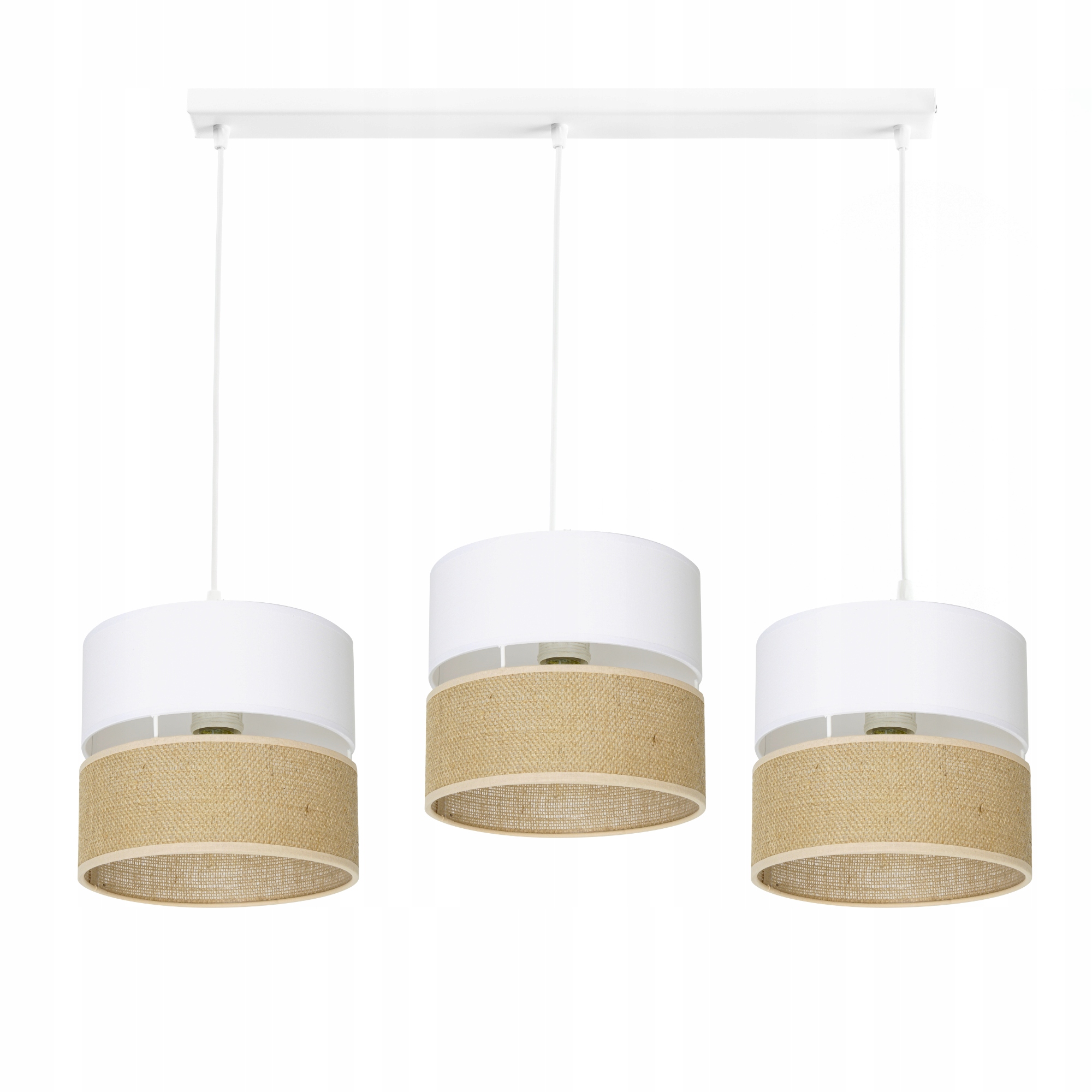 Závěsná Lampa Žiradnol Juta Boho Jutová Pruhy Duo 3-BODOVÁ Moderní Polská