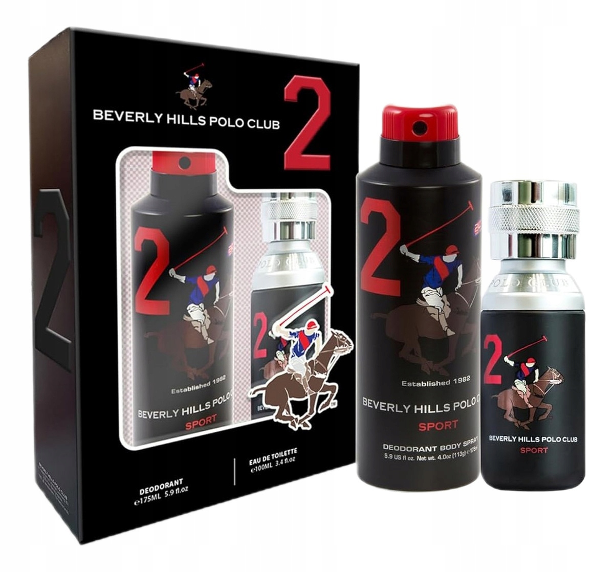 Beverly Hills Polo Club Sport Two Sada toaletní voda 100 ml deodorant 175 ml