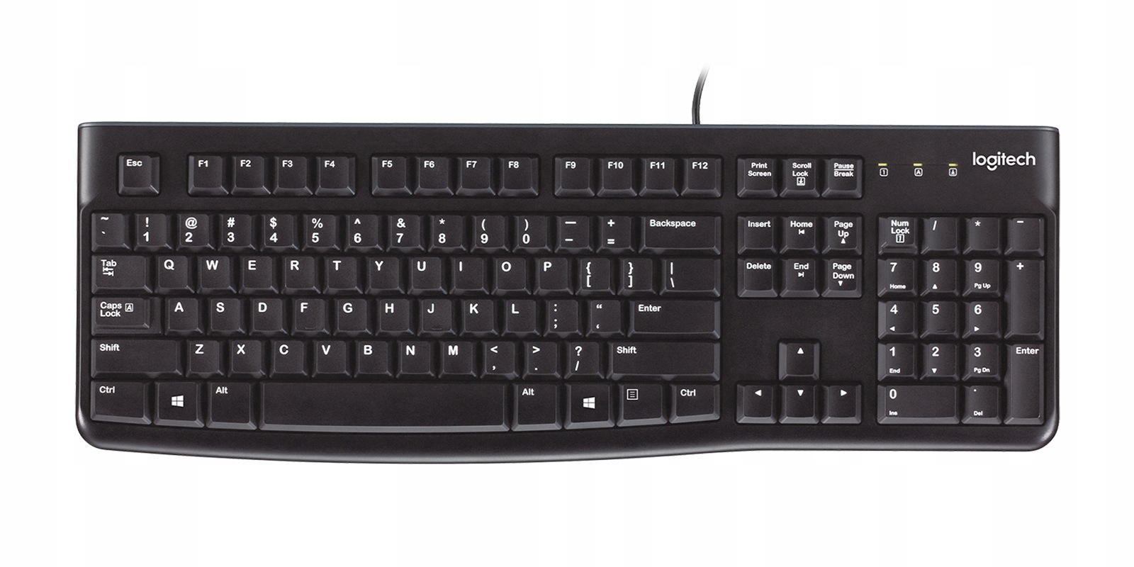 Logitech K120 Klawiatura przewodowa Uk z blokiem numerycznym