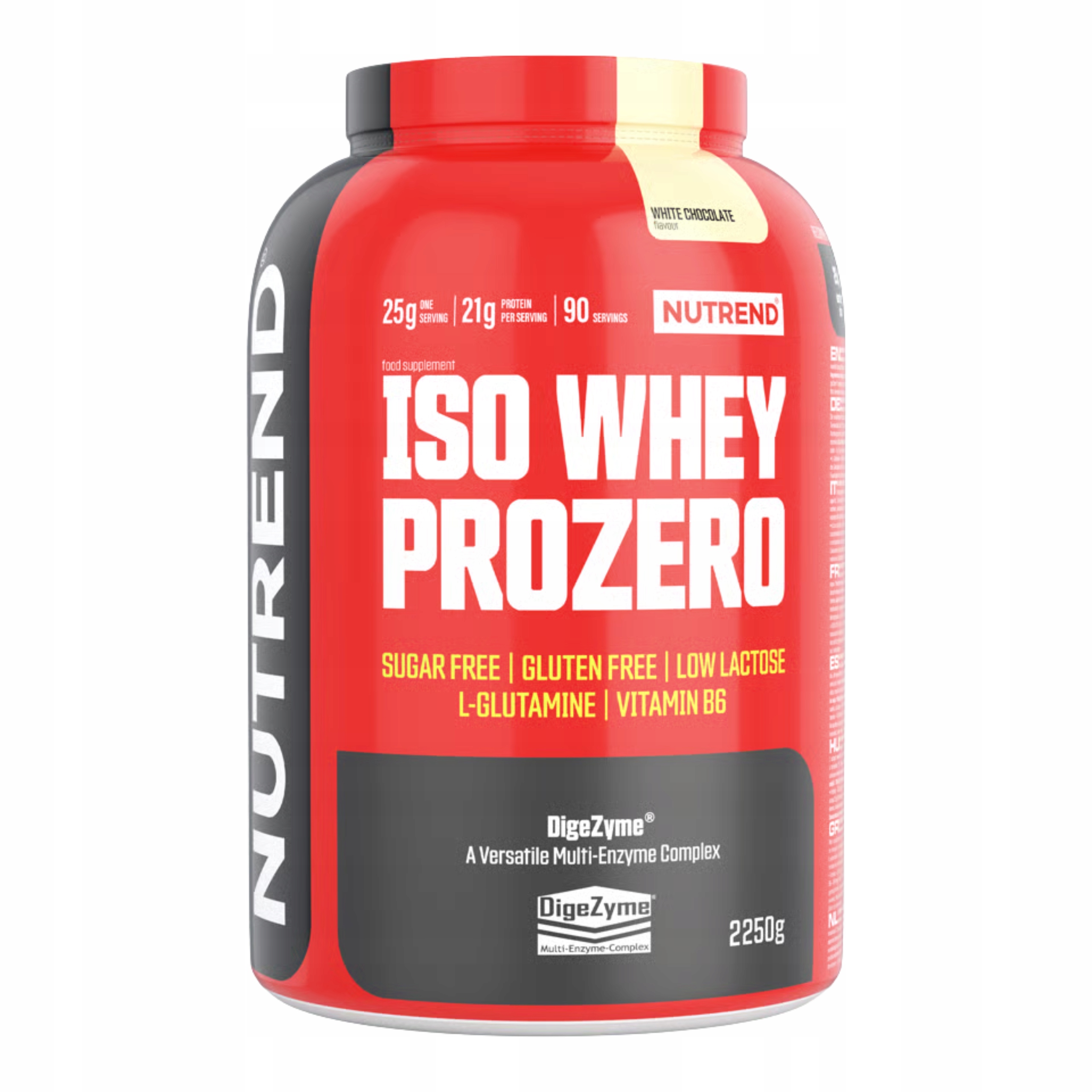 Syrovátkový Protein Nutrend Iso Whey Prozero 2250 g Wpi Izolát Čokoláda