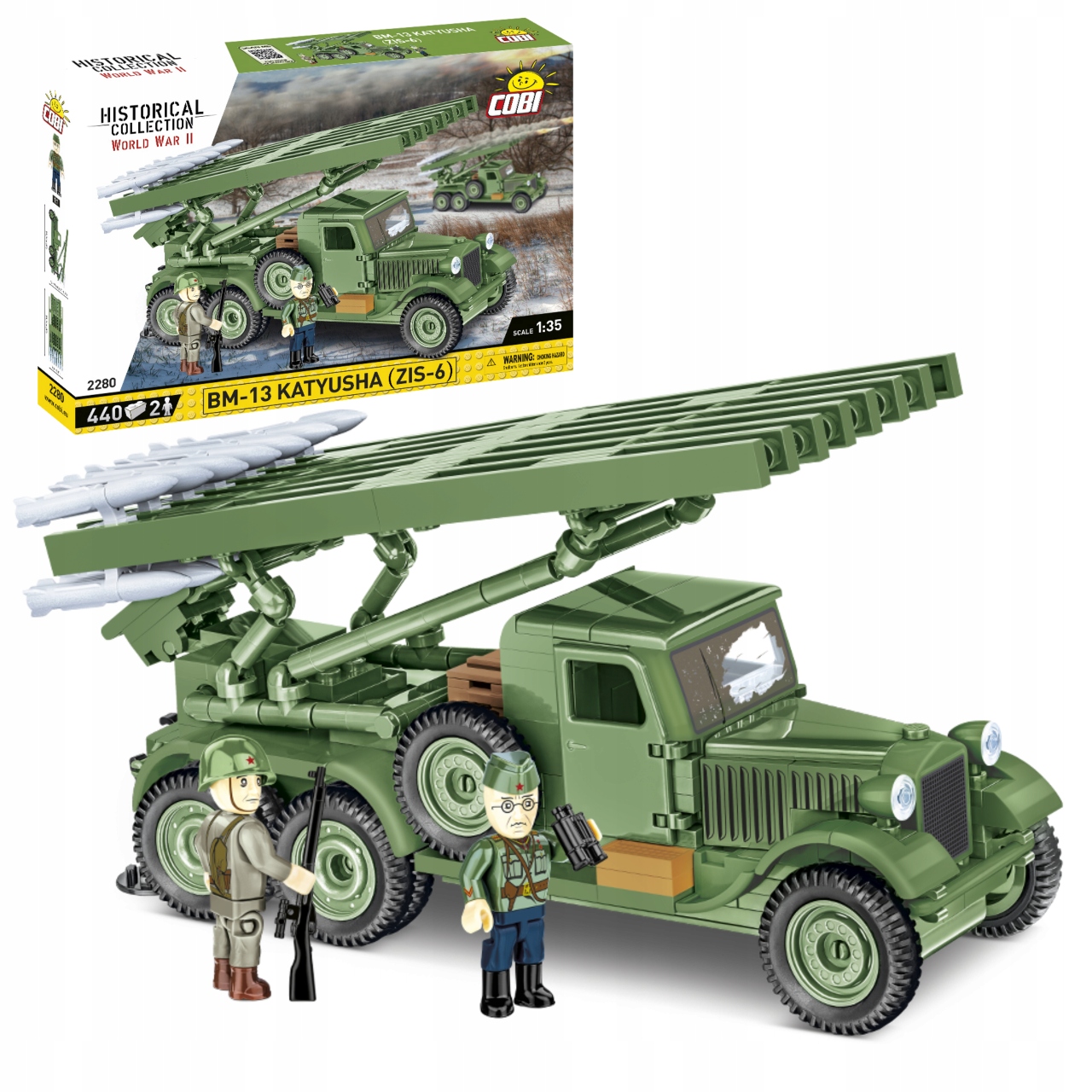 

Cobi 2280 Katiusza BM-13 Katyusha Wyrzutnia Rakiet