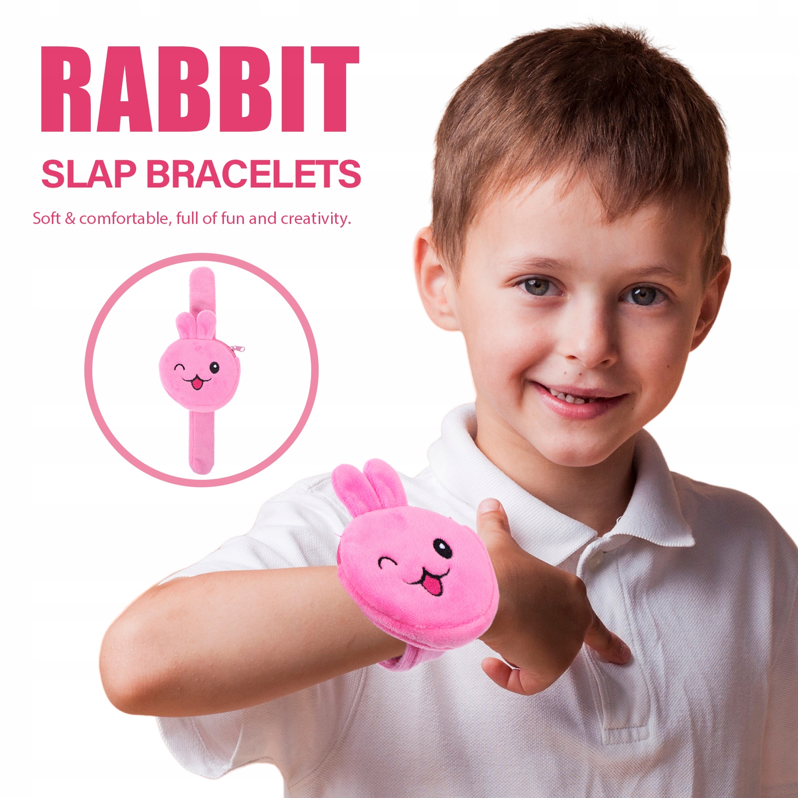 2PCS RABBIT STYLE SLAP BRACELETS WRISTBANDS Marka bez marki