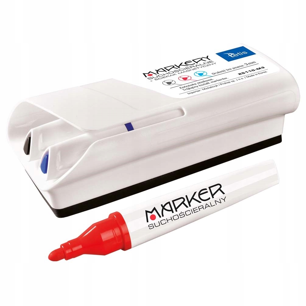 

Zestaw 3x Marker Suchościeralny do tablic Ścierak